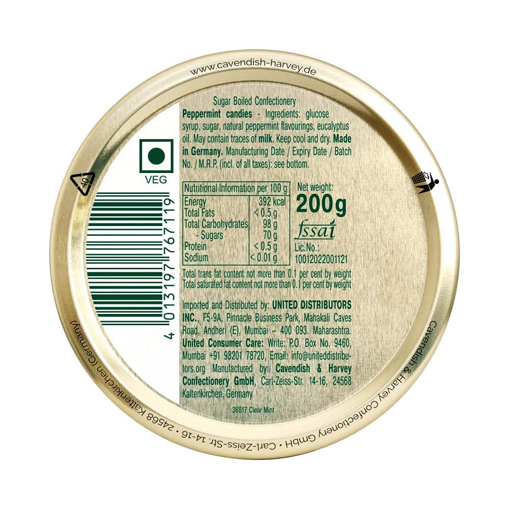 CAVENDISH & HARVEY CLEAR MINT DROP 200G - SuperMarcheStore