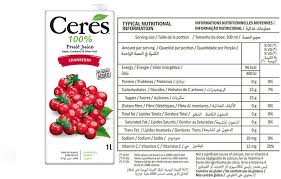 CERES FRUIT JUICE CRANBERRY 1L - SuperMarcheStore