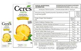 CERES FRUIT JUICE PINEAPPLE 1 L - SuperMarcheStore