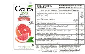 CERES RUBY GRAPE FRUIT 1 LTR - SuperMarcheStore