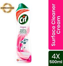 CIF CREAM PINK FLOWER CLEANING PARTICLES 500ML - SuperMarcheStore
