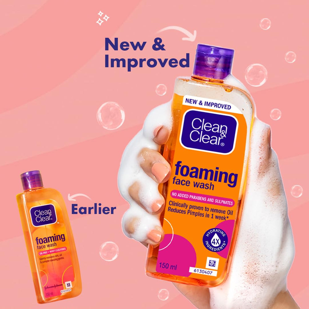CLEAN & CLEAR FOAMING FACE WASH, 100ML - SuperMarcheStore