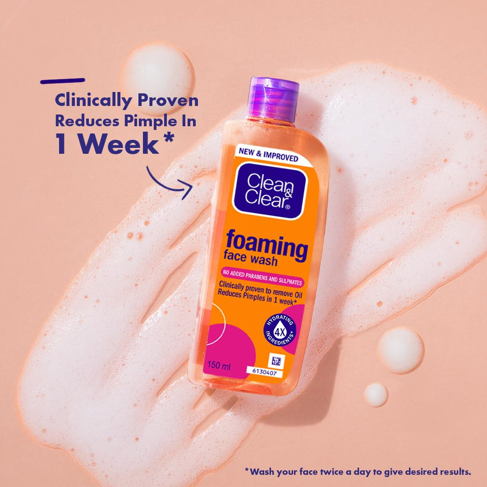 CLEAN & CLEAR FOAMING FACE WASH, 100ML - SuperMarcheStore