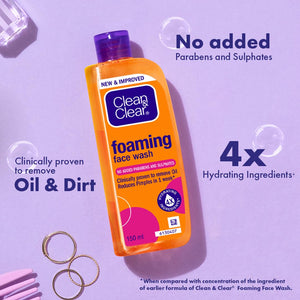 CLEAN & CLEAR FOAMING FACE WASH, 100ML - SuperMarcheStore