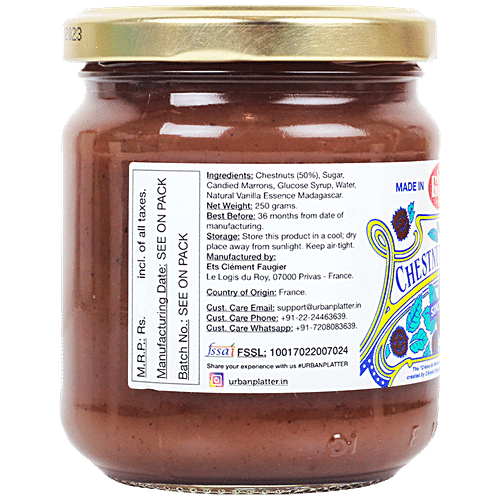 CLEMANTE FAUGIER CREAMY CHEST NUT SPREAD WITH VANILLA 250GM - SuperMarcheStore