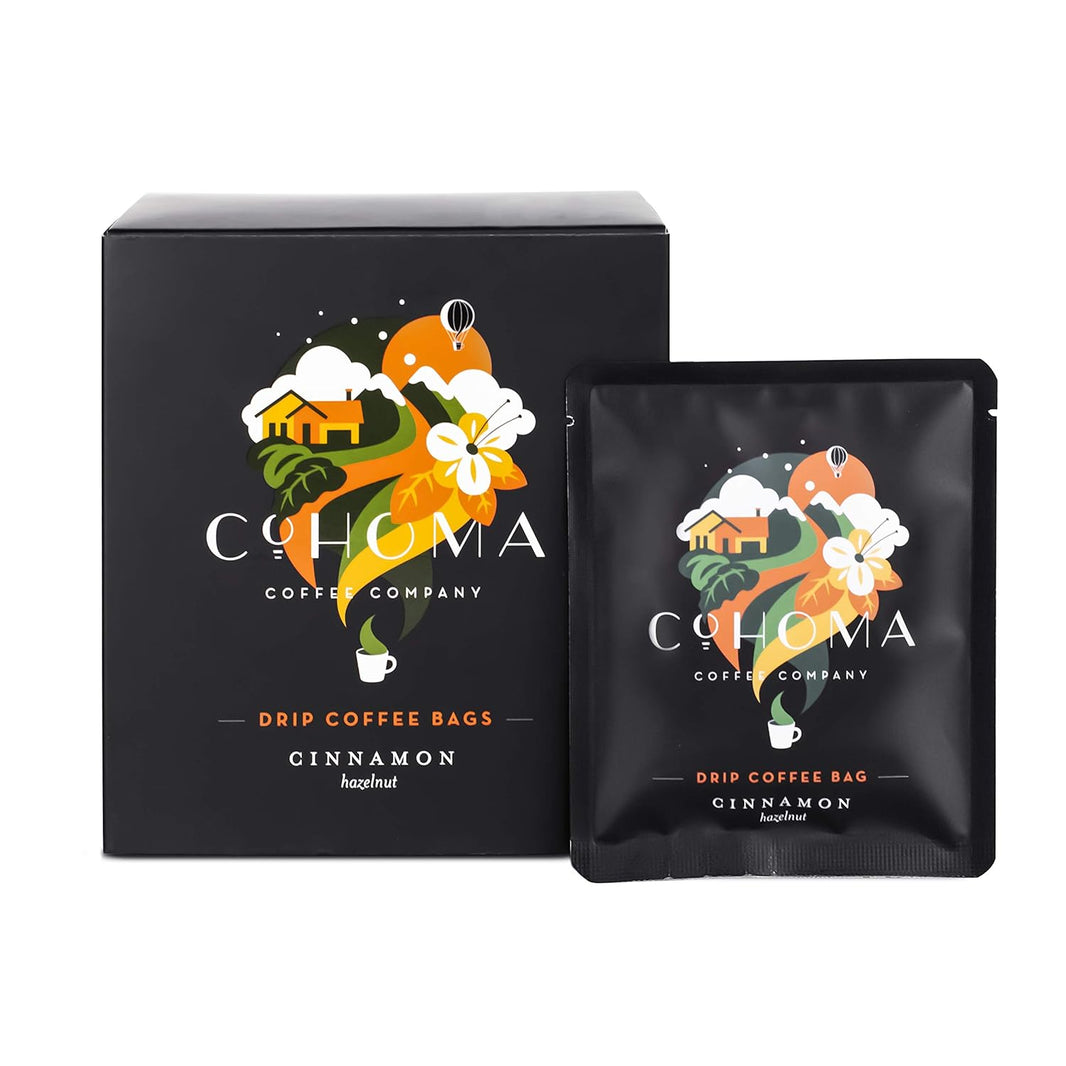 COHOMA DRIP COFFEE BAGS CINNAMON HAZELNUT 10N - SuperMarcheStore