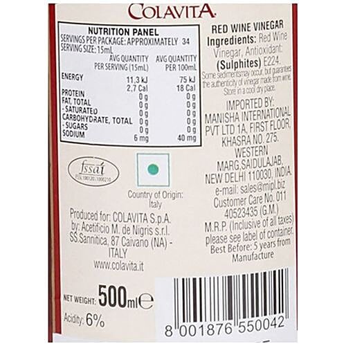 COL RED VINEGAR 500ML - SuperMarcheStore