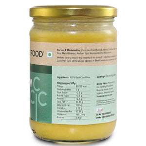 CONSCIOUS FOOD A2 DESI COW GHEE 500 ML - SuperMarcheStore