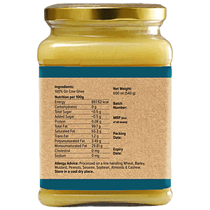 CONSCIOUS FOOD COW GHEE GIR NTRL JR 500M - SuperMarcheStore