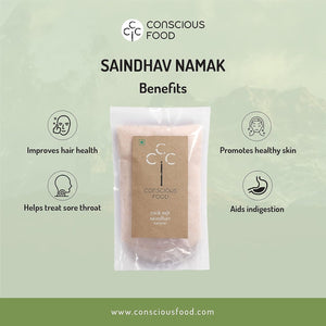CONSCIOUS FOOD HIMALAYAN ROCK SALT SAIDHAV 1 KG - SuperMarcheStore