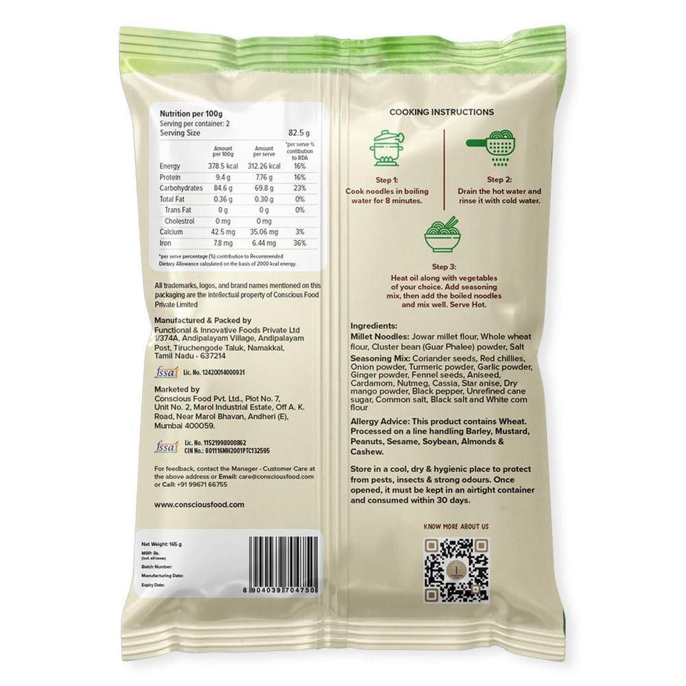 CONSCIOUS FOOD MILLET NOODLES - SuperMarcheStore