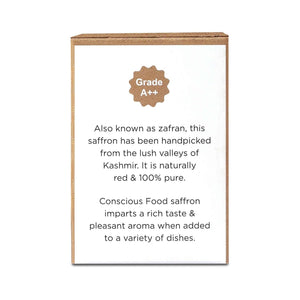 CONSCIOUS FOOD ORGANIC SAFFRON 1GM - SuperMarcheStore