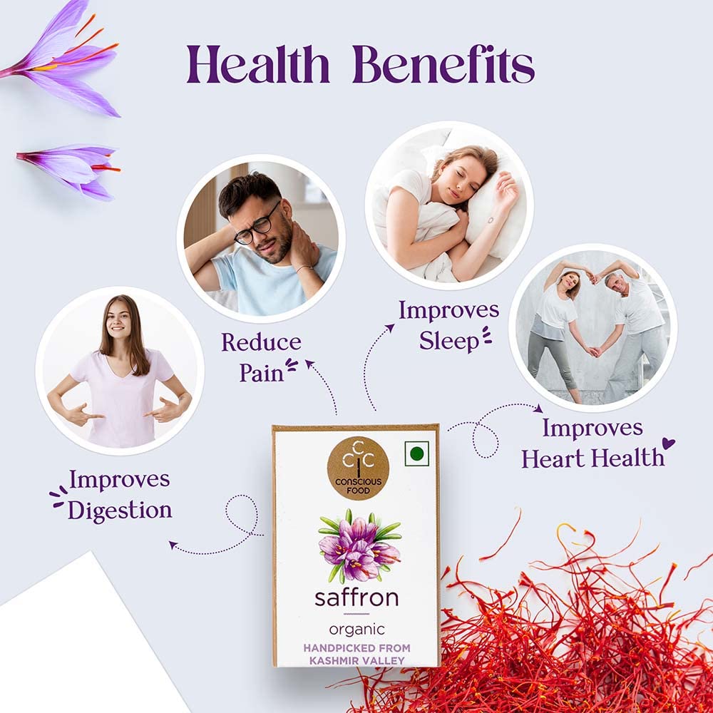 CONSCIOUS FOOD ORGANIC SAFFRON 1GM - SuperMarcheStore