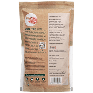 CONSCIOUS FOOD ROCK SALT, 500G - SuperMarcheStore