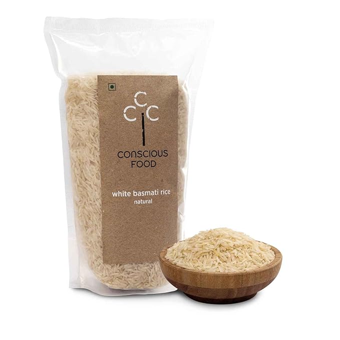 CONSCIOUS FOOD WHITE BASMATI RICE NATURAL 1KG - SuperMarcheStore