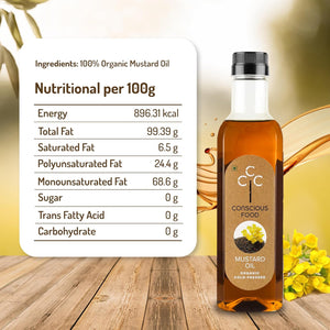 CONSCIOUS FPPD MUSTARD OIL COLD PRESSED 1 LTR - SuperMarcheStore
