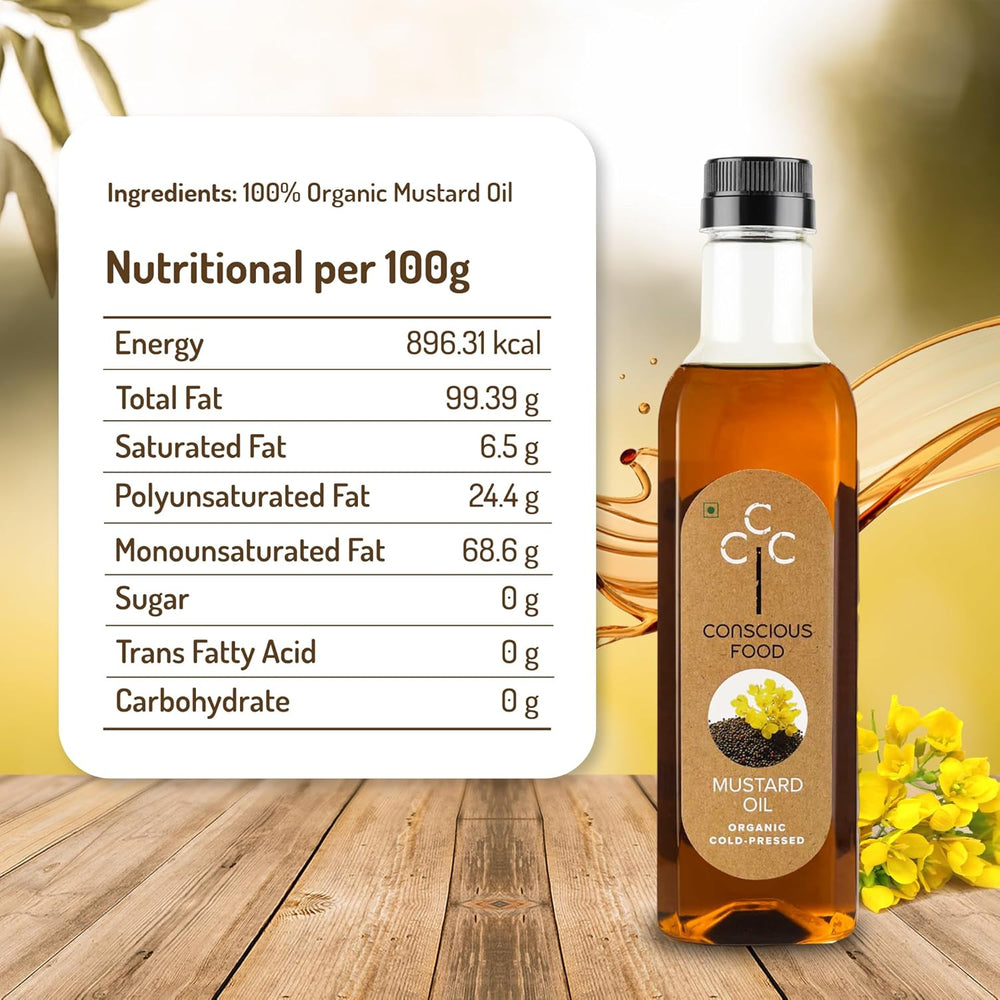 CONSCIOUS FPPD MUSTARD OIL COLD PRESSED 1 LTR - SuperMarcheStore