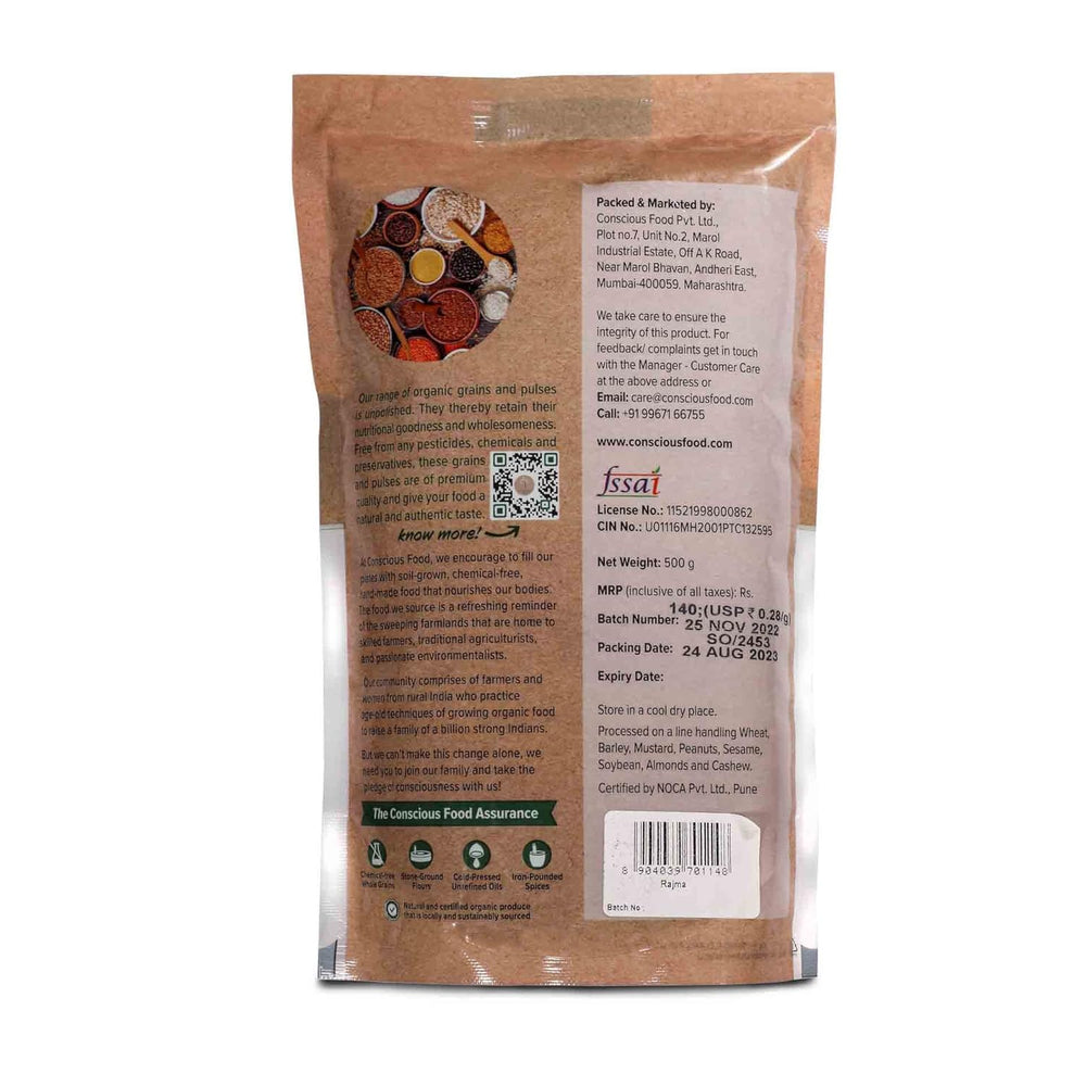 CONSCIOUS RAJMA CHITRA 500G - SuperMarcheStore