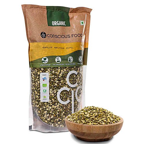 CONSCIOUS SPLIT MOONG DAL, 500G - SuperMarcheStore