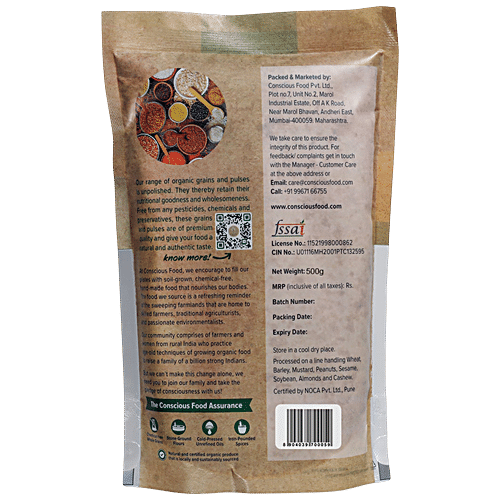 CONSCIUS FOOD ORGANIC GOLDEN SUGAR JAGGERY POWDER 500 GM - SuperMarcheStore