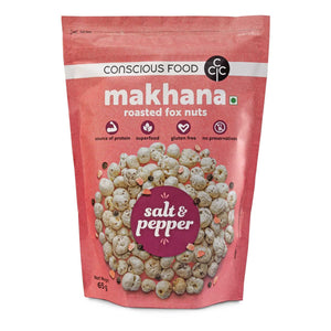 CONSIUOS FOOD MAKHANA SALT N PEPPER 65 GM - SuperMarcheStore
