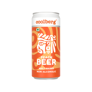 COOLBERG PEACH BEER NON ALCOHOLIC CAN 300 ML - SuperMarcheStore