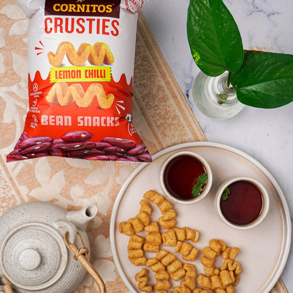 CORNITOS CRUSTIES LEMON CHILLI BEAN SNACKS 50 GM - SuperMarcheStore