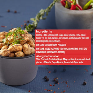CORNITOS POP & CRUNCH ROASTED CASHEW CRACK PEPPER 200GM - SuperMarcheStore