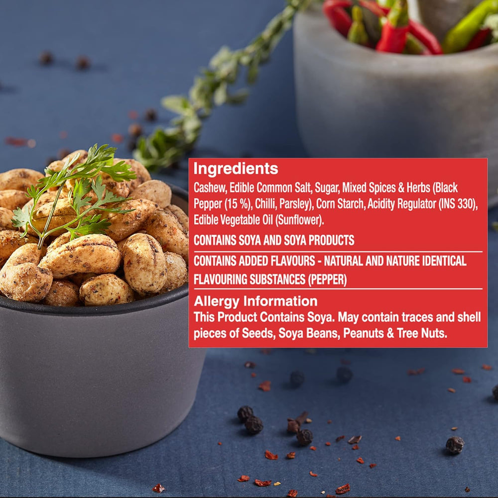 CORNITOS POP & CRUNCH ROASTED CASHEW CRACK PEPPER 200GM - SuperMarcheStore