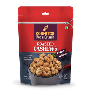 CORNITOS POP & CRUNCH ROASTED CASHEW CRACK PEPPER 200GM - SuperMarcheStore