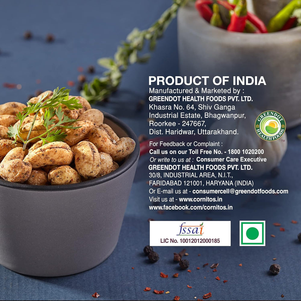 CORNITOS POP & CRUNCH ROASTED CASHEW CRACK PEPPER 200GM - SuperMarcheStore