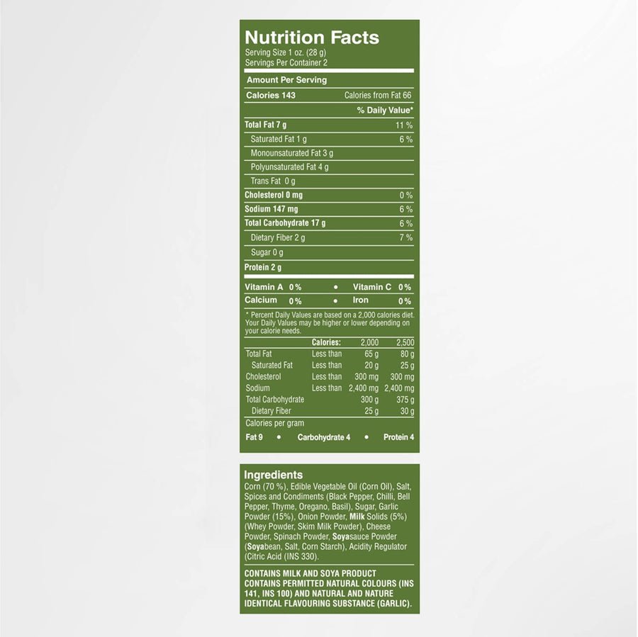 CORNITOS SPINACH NACHO CHIPS 70GM - SuperMarcheStore