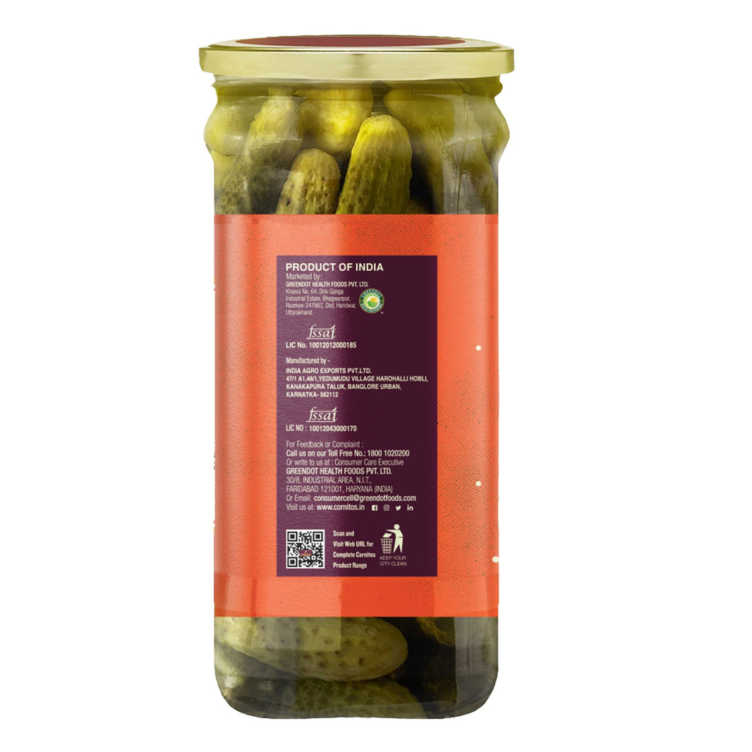 CORNITOS WHOLE PICKLE GHERKINS 370ML - SuperMarcheStore