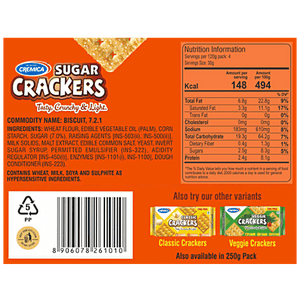 CREMIA SUGAR CRACKERS 120G - SuperMarcheStore