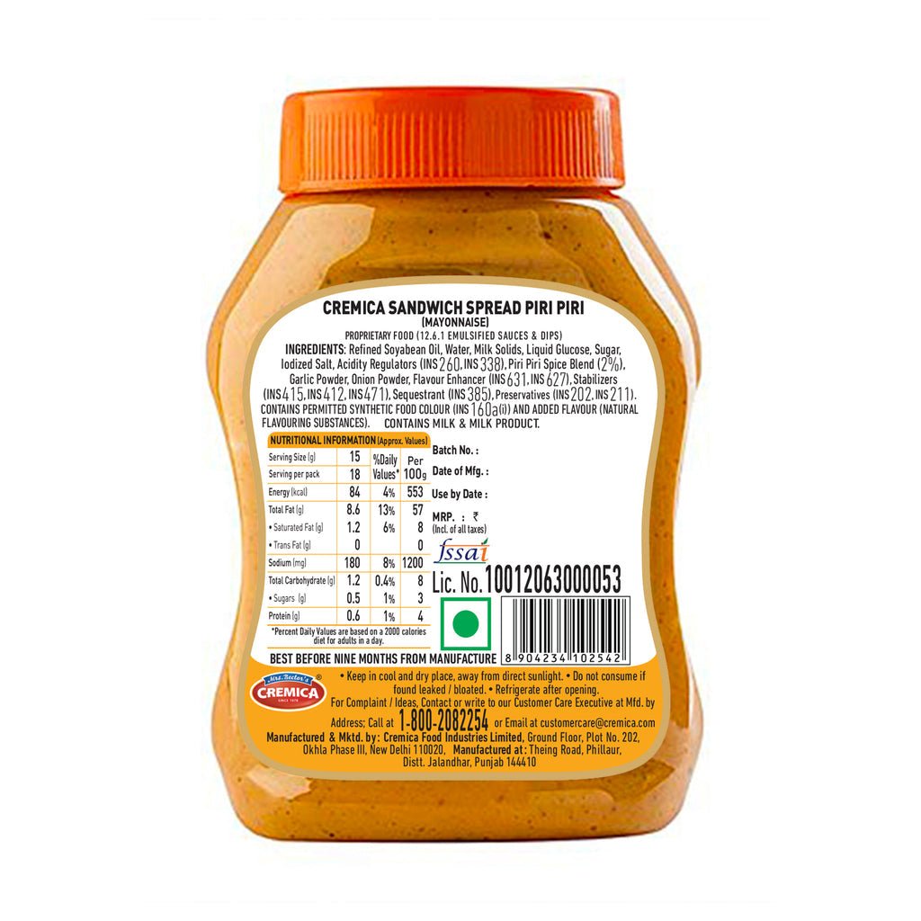 CREMICA PIRI PIRI MAYO 275GM - SuperMarcheStore