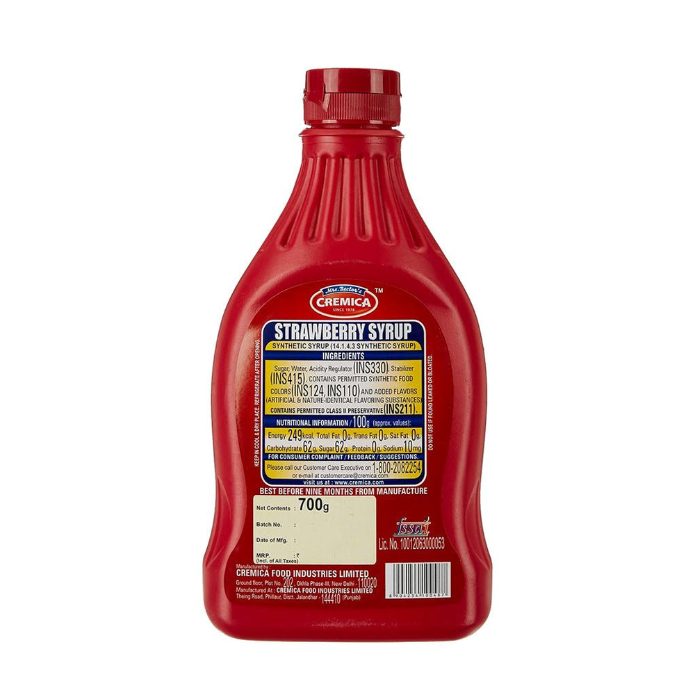 CREMICA STRAWBERRY SYRUP 625G - SuperMarcheStore