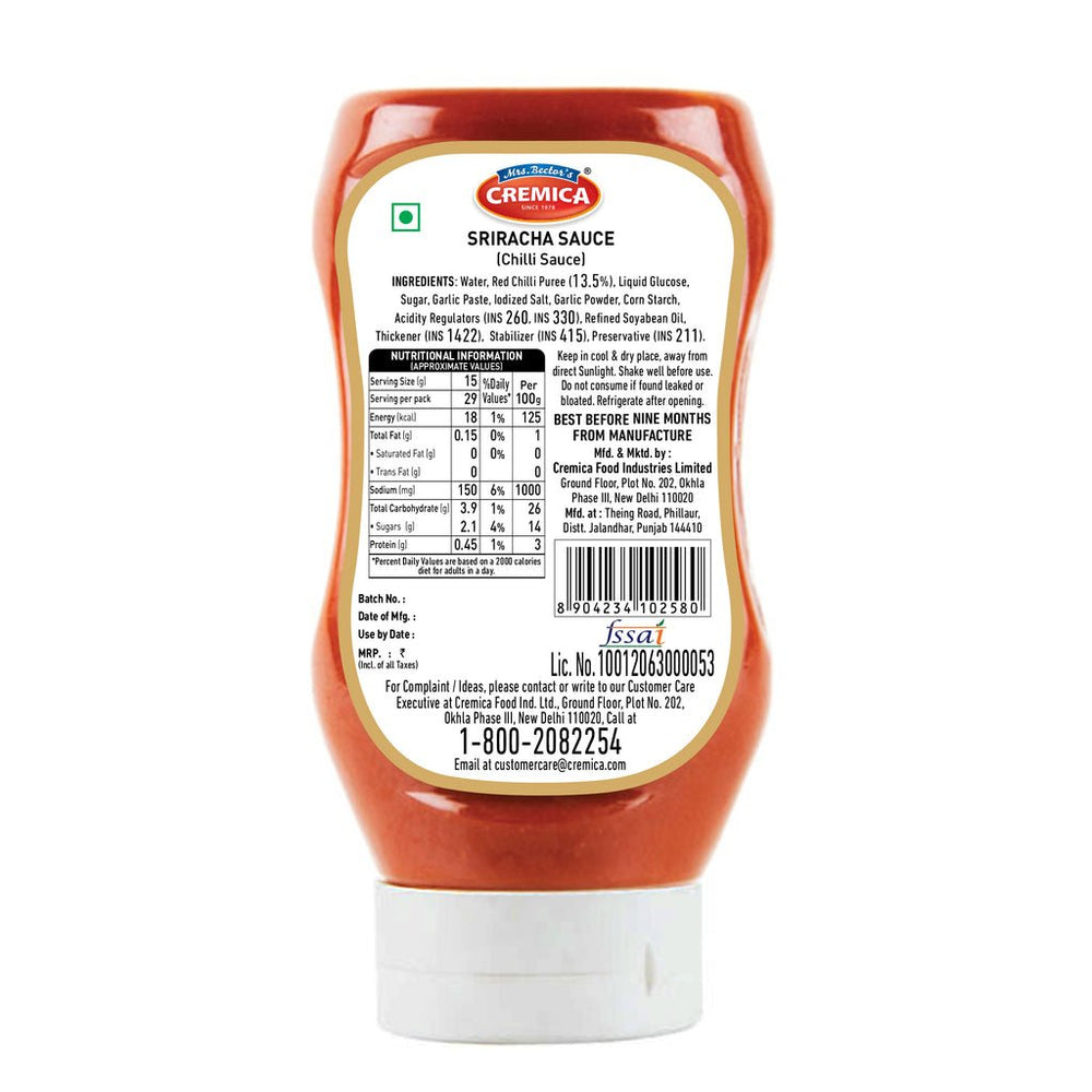 CREMICASRIRACHA SAUCE 425 GM - SuperMarcheStore