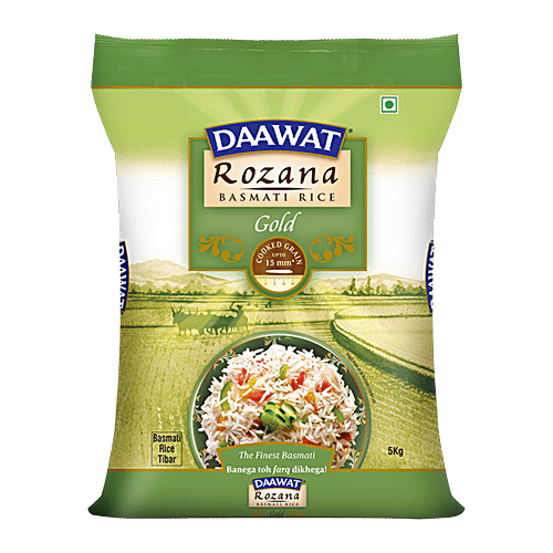 DAAWAT BASMATI RICE ROZANA GOLD 5KG - SuperMarcheStore