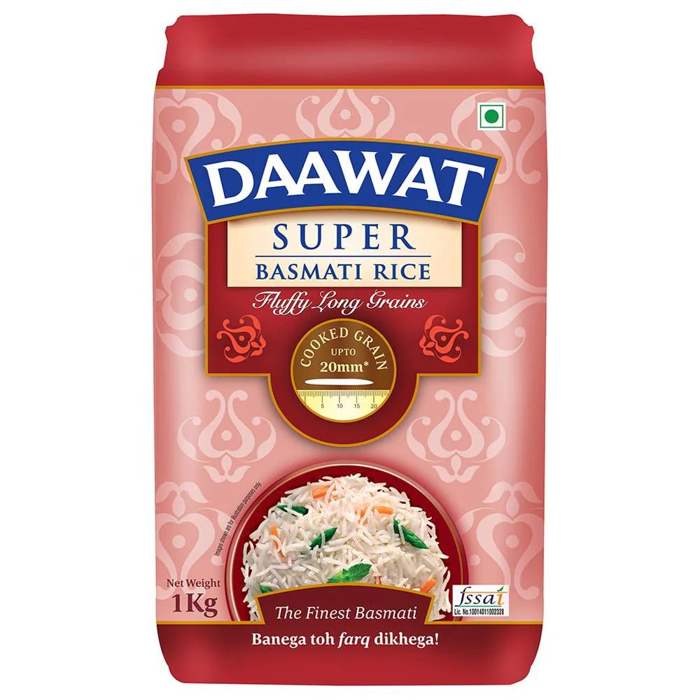 DAAWAT BASMATI RICE SUPER 1KG - SuperMarcheStore