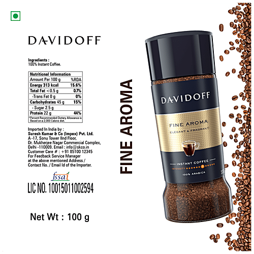 DAVIDOFF FINE AROMA COFFE 100G - SuperMarcheStore