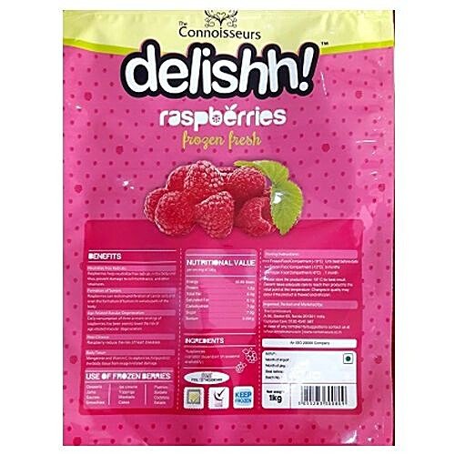 DELISHH FROZEN RASPBERRIES 1KG - SuperMarcheStore