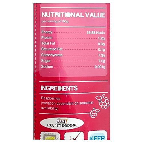 DELISHH FROZEN RASPBERRIES 1KG - SuperMarcheStore