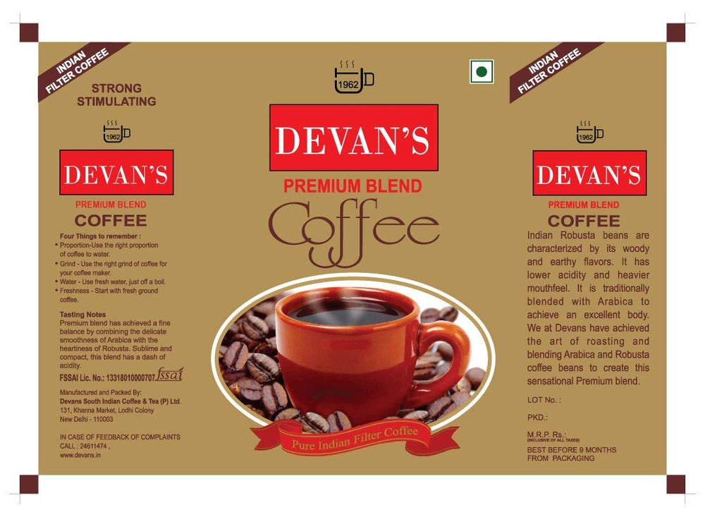 DEVANS PREMIUM COFFEE BEANS 500 GM - SuperMarcheStore