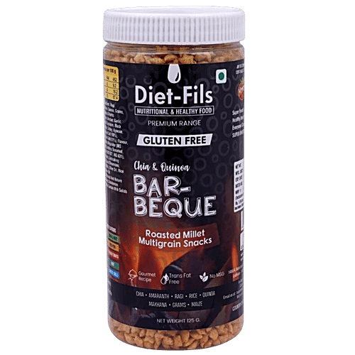 DIET FILS CHIA & QUINOA BARBEQUE ROASTED MILLET 125 GM - SuperMarcheStore