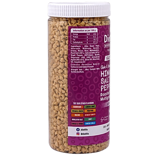 DIET FILS CHIA & QUINOA HIMALAYAN SALT N PEPPER ROASTED MILLET 125 GM - SuperMarcheStore