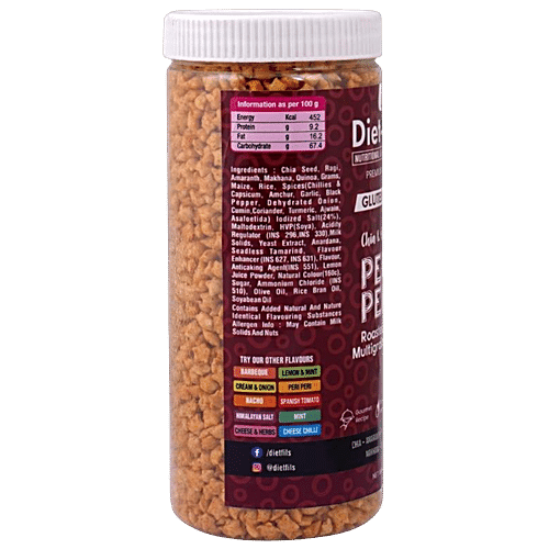 DIET FILS CHIA & QUINOA PERI PERI ROASTED MILLET 125 GM - SuperMarcheStore