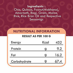 DIET FILS CHIA & QUINOA PERI PERI ROASTED MILLET 125 GM - SuperMarcheStore