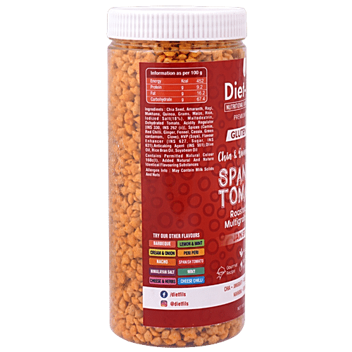 DIET FILS CHIA & QUINOA SPANISH TOMATO ROASTED MILLET 125 GM - SuperMarcheStore
