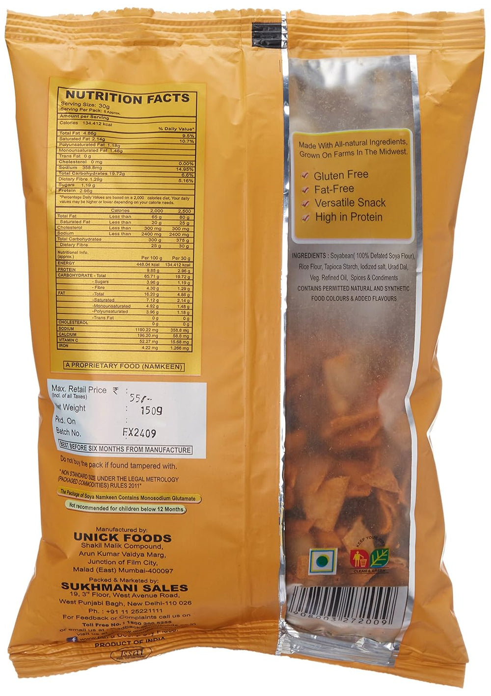 DIET FOOD SOYA CHEESE CHIPS 150G - SuperMarcheStore