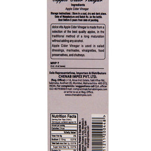 DOLCE VITA AAPLE CIDER VINEGAR 250 ML - SuperMarcheStore